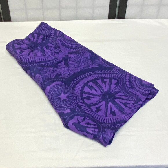 AC DC Tie Front Pockets Swim Trunk Board Shorts 18” Purple Abstract NWT - Picture 7 of 12